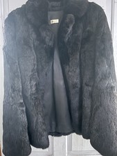 Real Black Bear Fur Coat Size