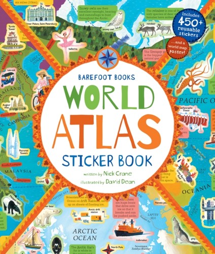 World atlas sticker book - world,