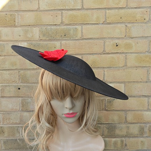 Black red flower large - black,