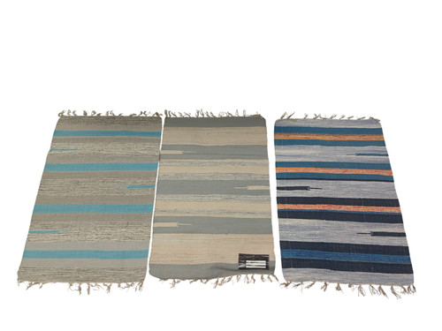 Set striped woven rugs - set, of