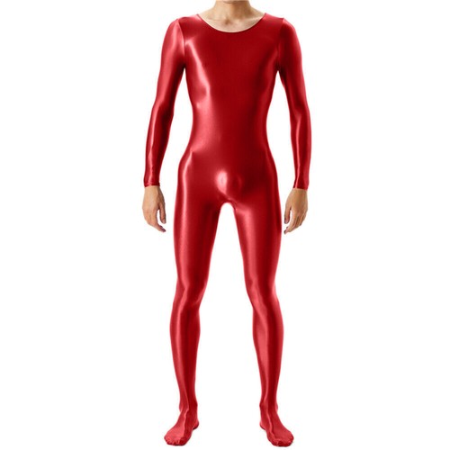 Men satin bodysuit shiny wet - satin,