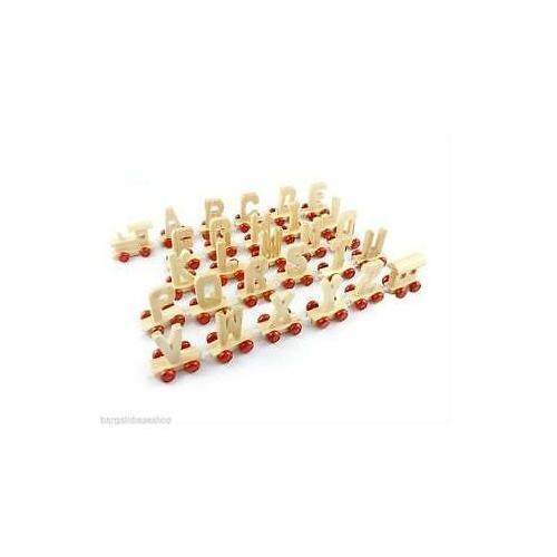 Wooden train letters name - wooden,
