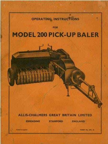 Allis chalmers baler 200 - allis, pick