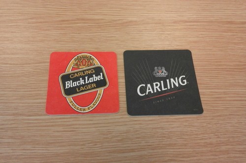 Different carling beermats - different,