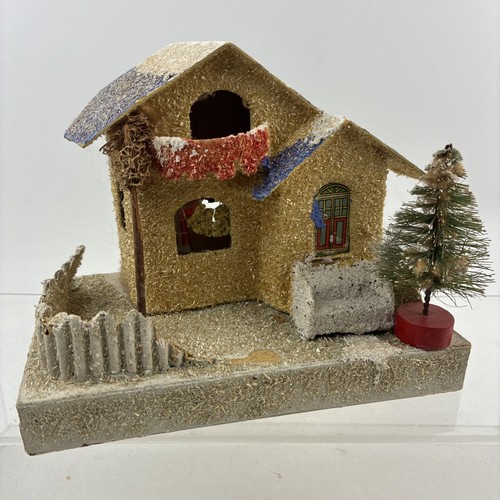Vintage putz house coconut - vintage,