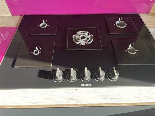 Burner gas hob 75cm black - gas,