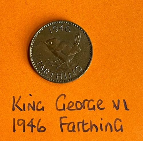 King george farthing coin - george,