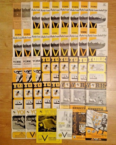 York rugby league programmes - york,