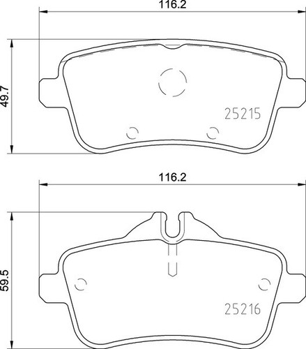 Mintex rear axle - axle, pad