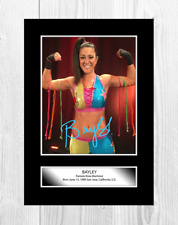 Bayley 3 WWE A4 reproduction signature poster with choice of frame