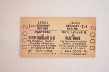 Railway Ticket BTC Hastings to Birmingham S.H. 1st