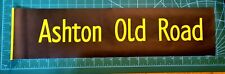 Ashton Old Road Magic Bus Blind Via Sign 1990s