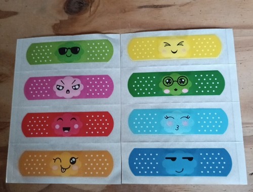 New and sealed - sealed, plasters