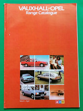 1983 VAUXHALL OPEL RANGE Brochure inc Manta 400 Astra Cavalier Chevette Monza