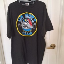 Vintage Police "No Rats Club" Mens XL T-Shirt Black Crew Neck