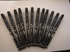 12pcs 0.5mm Erasable pen black