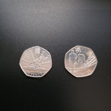 Job Lot 2011 Olympic wrestling ,Triathlon 50p Coins lightly Circulated Condition