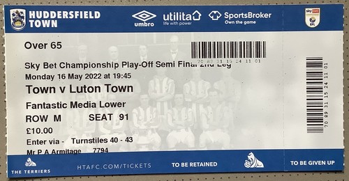 Huddersfield town luton - huddersfield, v