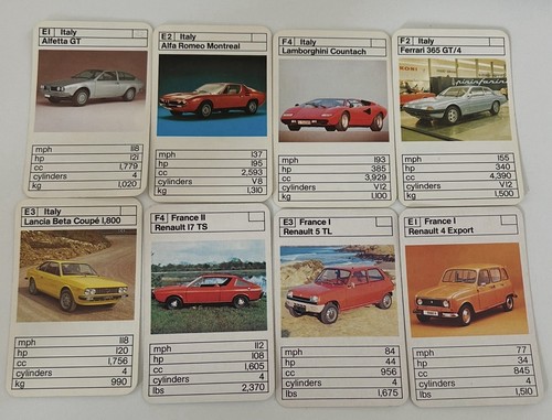 Ace top trump card game - ace, motor