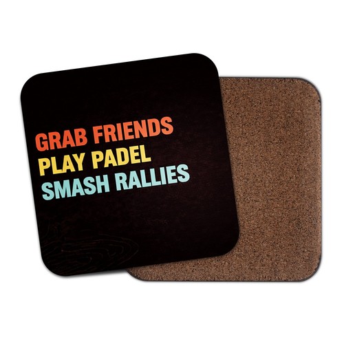 Padel square coaster grab - padel,
