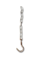 10 Link Galvanised Chain with Stainless Steel 18mm Meat Hooks – 900mm Drop