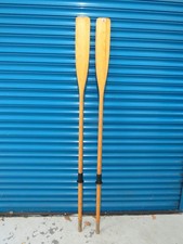 A GOOD PAIR OF WOODEN BOAT OARS 195cm