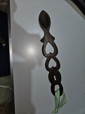 11" Long Handmade Welsh Love Spoon With The Key To My Heart
