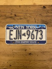 Vintage New York - The Empire State - US Car License Plate EJN 9673