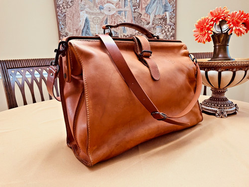 1950s tan thick leather - tan,