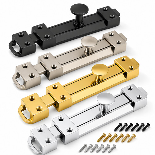 Tower bolt door lock slide - door,