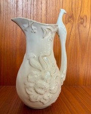 House of Hackney and Anthropologie Elegant White Pitcher Peacock Handle 25x13cm
