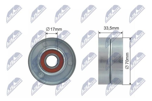 Ribbed belt tensioner pulley - v-ribbed,