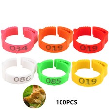 100pcs Poultry Bands Foot Ring Leg Clip For Chicken Duck Bird Pigeon Parrots