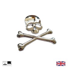 Chrome Metal 3D Skull and