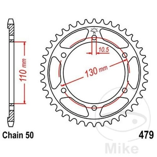 Rear sprocket jtr479 - jt, 39