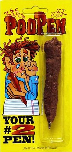 Fake poo crap turd pen - poo, funny