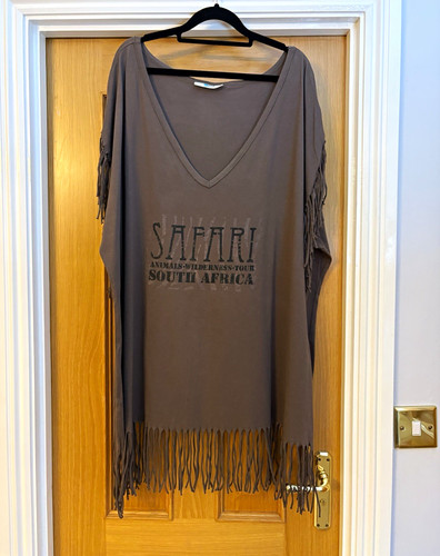 Women brown neck - women's, v-neck