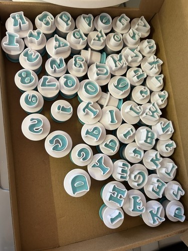 Alphabet and number cookie - and,
