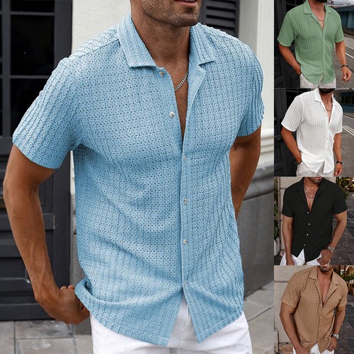 Men textured short sleeve - men,