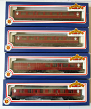 Rake of 4 UNUSED Bachmann Thompson coaches MAROON – SK, CK, FK & BSK