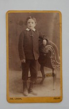 CDV OF TEENAGE BOY BESIDE A