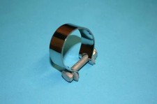1 5/8" CHROME EXHAUST SILENCER CLAMP FOR DOWN PIPE TO SILENCER TRIUMPH BSA UK