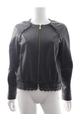 Mulberry London Scalloped Leather Jacket / Black