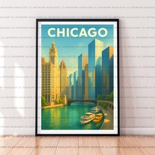 Unframed Chicago Illustration