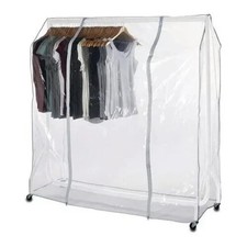 6ft Long Super Heavy Duty Clear Transparent PEVA Clothes Rail Protective Cover