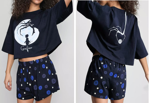 Ladies cotton pyjamas - ladies, coraline