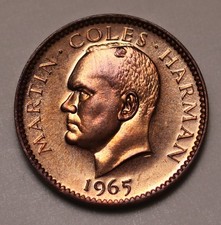 1965 Lundy 1/2 Puffin Bronze