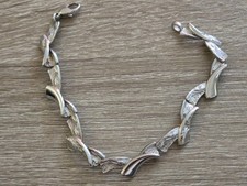 Designer Moser & Pfeil Sueno Sterling Silver 925 Textured Modernist Bracelet 16g