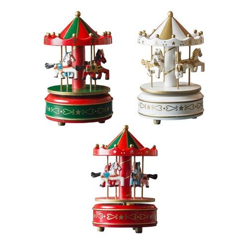 Christmas wooden carousel - wooden,