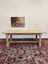 RUSTIC FRENCH BLEACHED OAK COFFEE TABLE CIRCA 1950